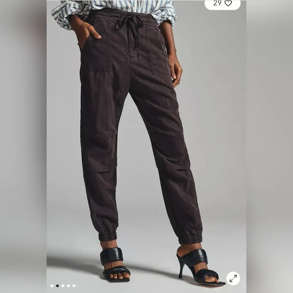 Anthropologie Women's Slouchy Aviator  Jogger Pants Browm Size 12 - Picture 2 of 14